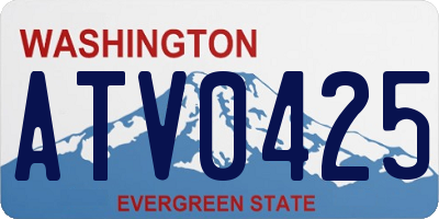 WA license plate ATV0425