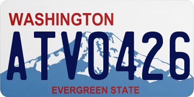 WA license plate ATV0426