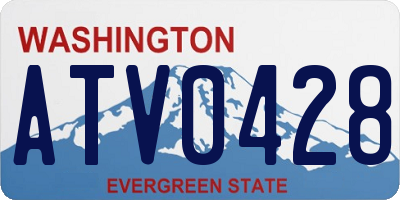 WA license plate ATV0428