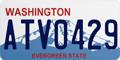 WA license plate ATV0429