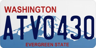 WA license plate ATV0430