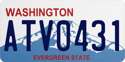 WA license plate ATV0431