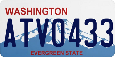 WA license plate ATV0433
