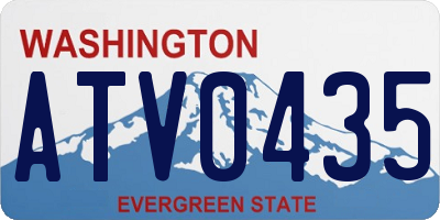 WA license plate ATV0435