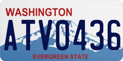 WA license plate ATV0436