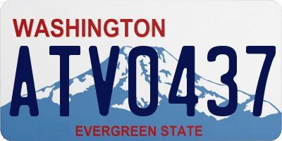 WA license plate ATV0437