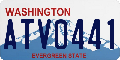 WA license plate ATV0441