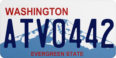 WA license plate ATV0442