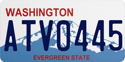 WA license plate ATV0445