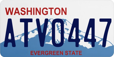 WA license plate ATV0447
