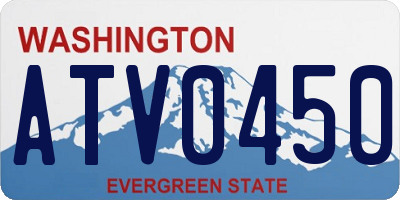 WA license plate ATV0450