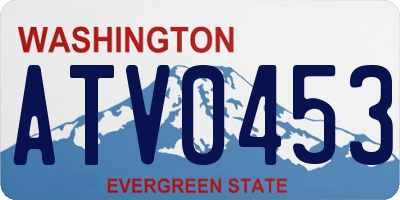 WA license plate ATV0453
