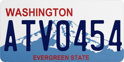 WA license plate ATV0454