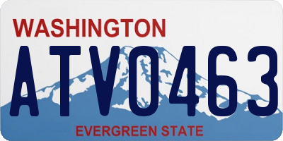 WA license plate ATV0463