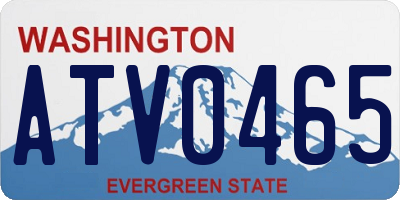 WA license plate ATV0465