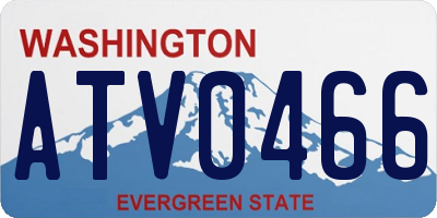 WA license plate ATV0466