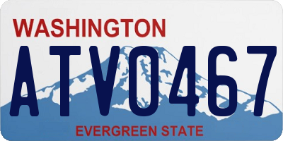 WA license plate ATV0467