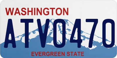 WA license plate ATV0470