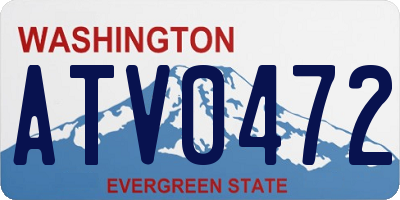 WA license plate ATV0472