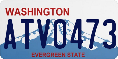 WA license plate ATV0473