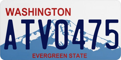 WA license plate ATV0475