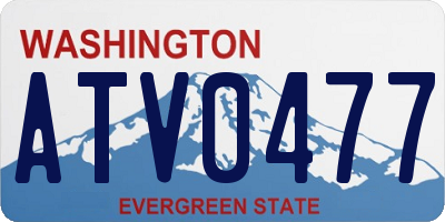 WA license plate ATV0477