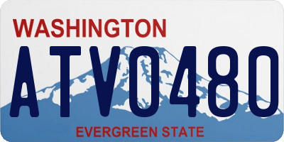 WA license plate ATV0480