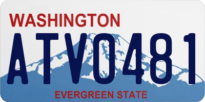 WA license plate ATV0481