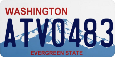 WA license plate ATV0483