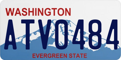 WA license plate ATV0484