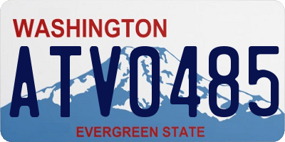 WA license plate ATV0485