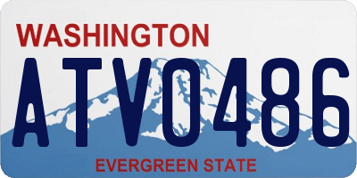 WA license plate ATV0486