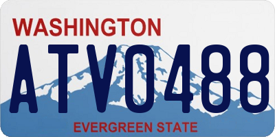 WA license plate ATV0488