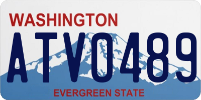 WA license plate ATV0489