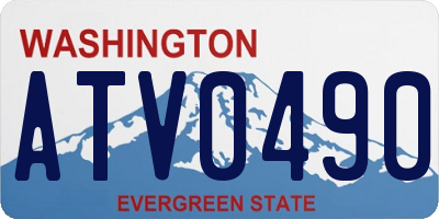 WA license plate ATV0490