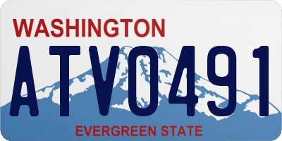 WA license plate ATV0491