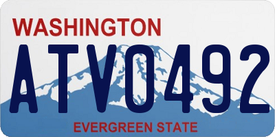 WA license plate ATV0492