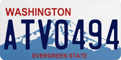 WA license plate ATV0494