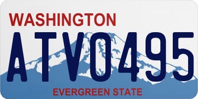 WA license plate ATV0495