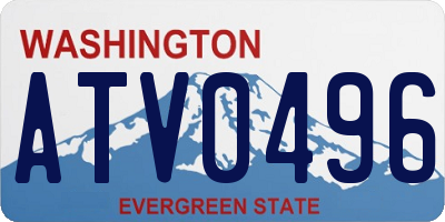 WA license plate ATV0496