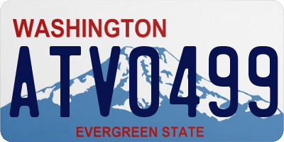 WA license plate ATV0499