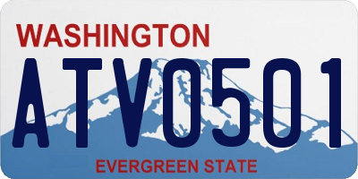 WA license plate ATV0501