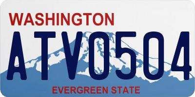 WA license plate ATV0504