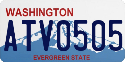 WA license plate ATV0505