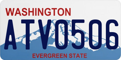 WA license plate ATV0506