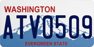 WA license plate ATV0509