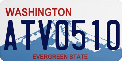 WA license plate ATV0510