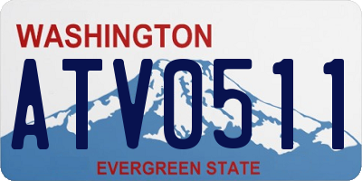 WA license plate ATV0511