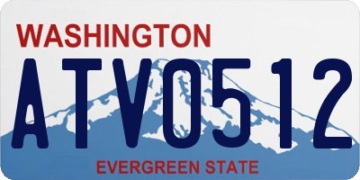 WA license plate ATV0512