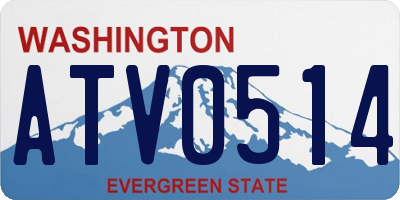WA license plate ATV0514